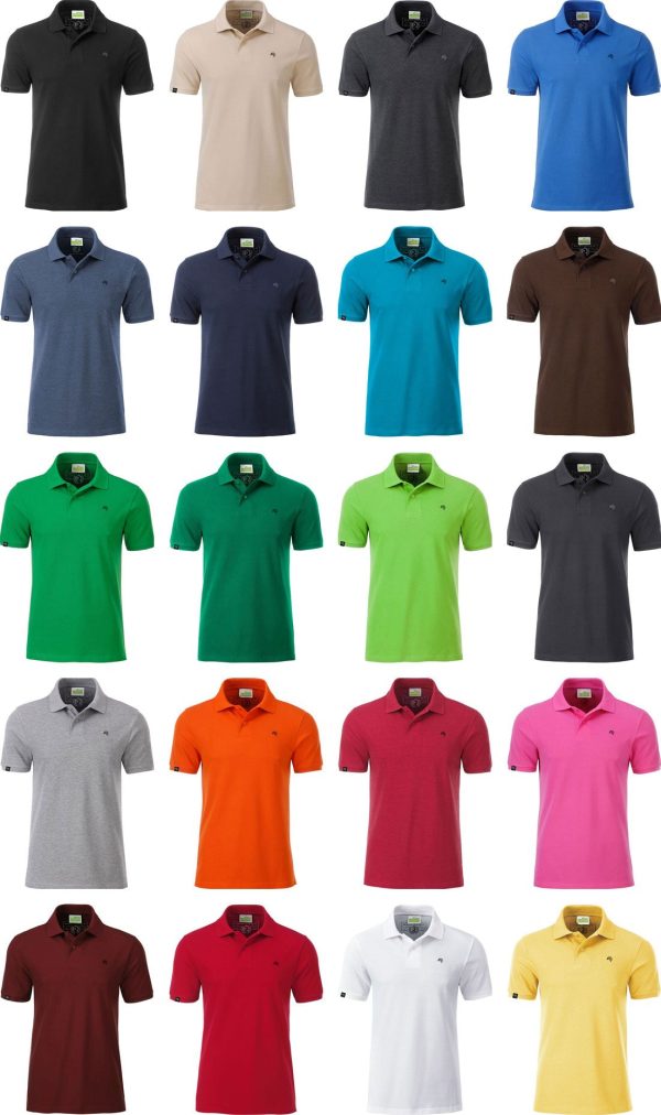― % ― JAN 8010 ― Men s Bio-Baumwolle Polo Shirt - Irish Grün [XL] Rabatt – Bild 4