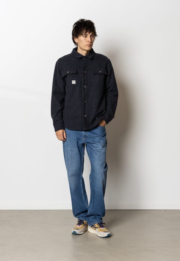 VILLAS OVERSHIRT - Dark Navy Melange Online – Bild 3