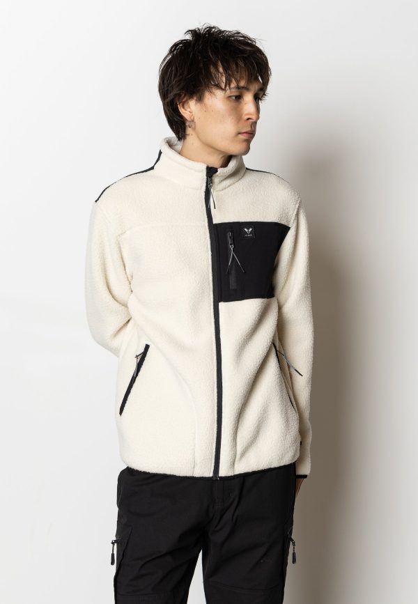HUNTER FLEECE JACKET - Off white Black Online-Verkauf