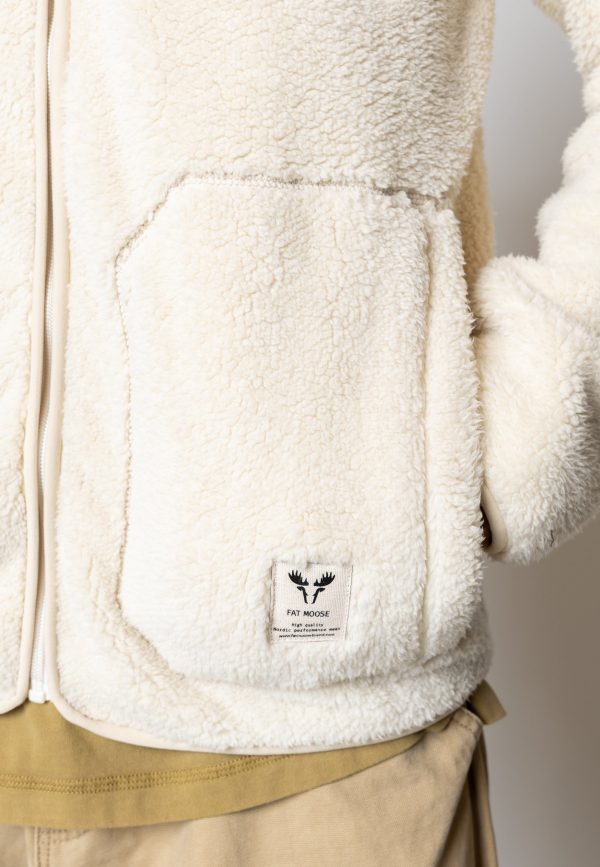WOOD FLEECE JACKET - Ecru Angebot – Bild 4