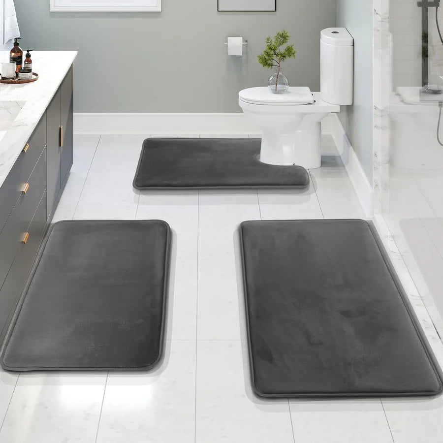 Velvet Memory Foam Badematten Set Verkauf